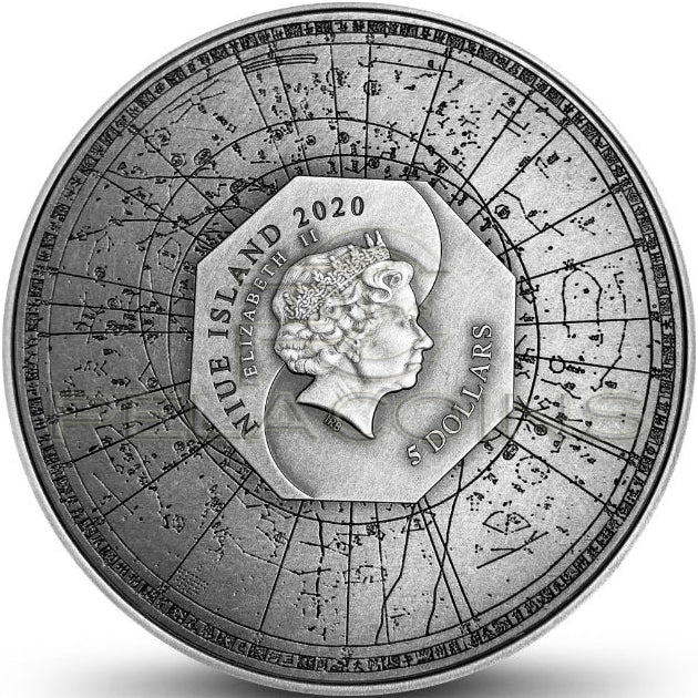 Niue 2020 5$ AZURE DRAGON QING LONG Four Auspicious Beast 13,5oz - 80mm Silver Coin