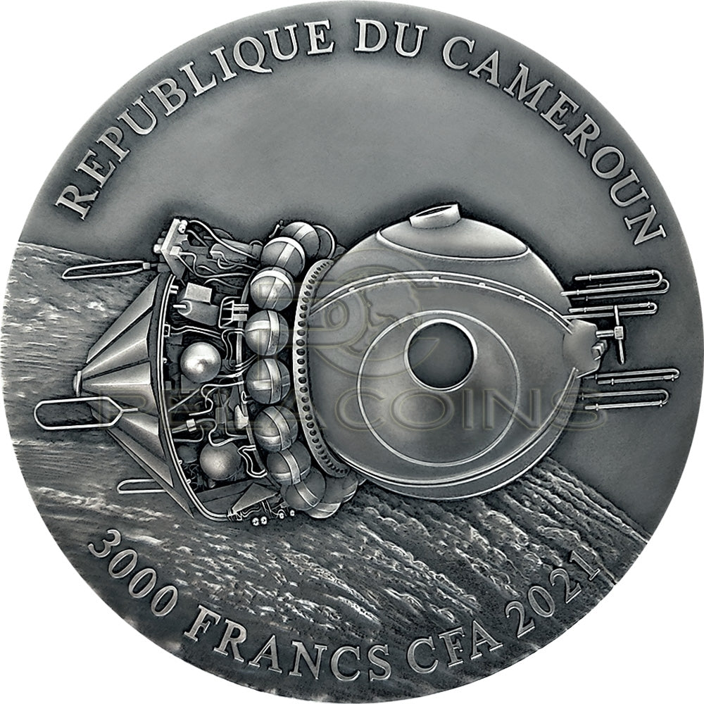 Cameroon 2021 3000 Francs YURI GAGARIN VOSTOK-1 60th Anniversary 3oz