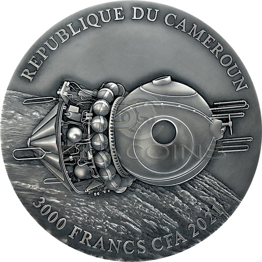 Cameroon 2021 3000 Francs YURI GAGARIN VOSTOK-1 60th Anniversary 3oz