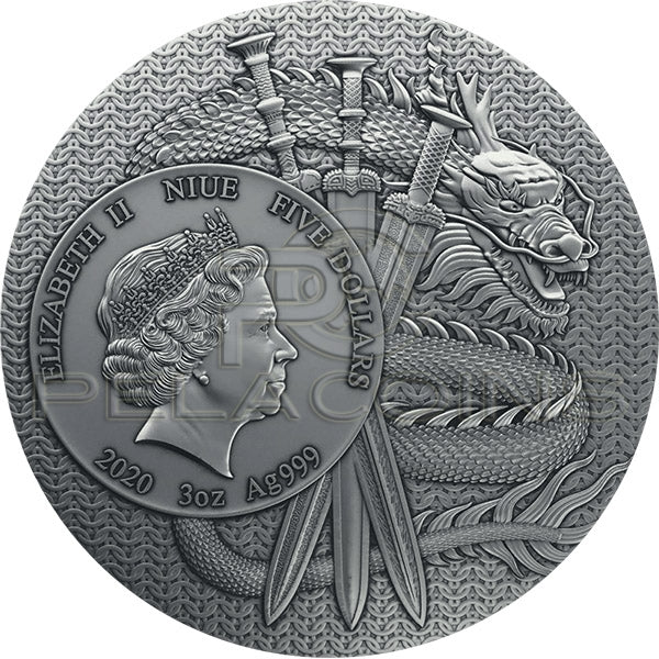 Niue 2020 5$ Zhang Fei Warriors of Ancient China 3oz