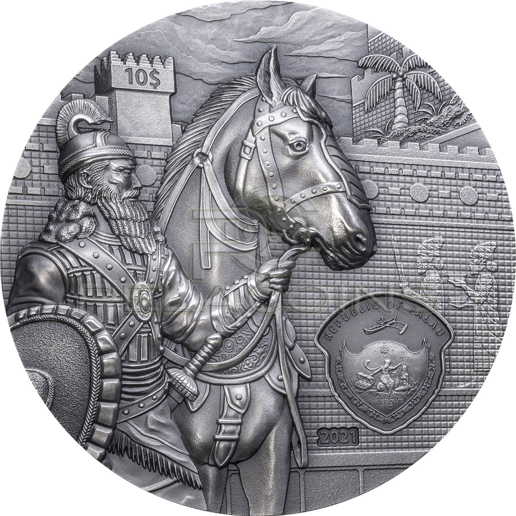 Palau 2021 10$ Lost Civilizations - Babylon Civilization 2oz