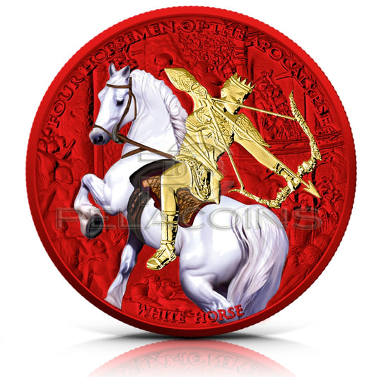Carpathians 2023 5 Thalers Four Horsemen of Apocalypse - White Horse Space Colored 1oz