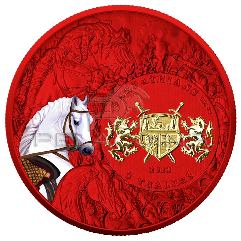 Carpathians 2023 5 Thalers Four Horsemen of Apocalypse - White Horse Space Colored 1oz