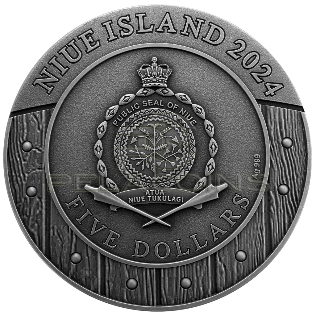 Niue Island 2024 5$ Woman Warrior V - Barbarian 2oz