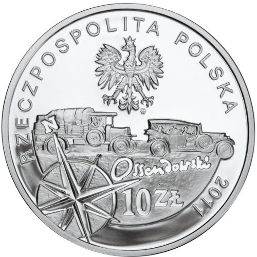 10 zł, Polscy podróżnicy i badacze - Ferdynand Ossendowski (1876-1945), 2011