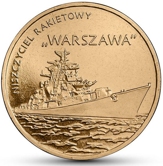 2 zł, Polskie okręty - Niszczyciel rakietowy Warszawa, 2013