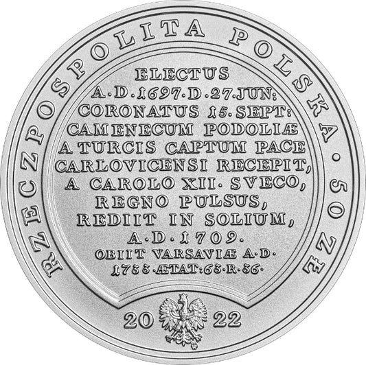 50 zł, Skarby Stanisława Augusta - August II Mocny, 2022