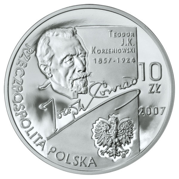 10 zł, 150. rocznica urodzin Konrada Korzeniowskiego / Josepha Conrada (1857-1924), 2007