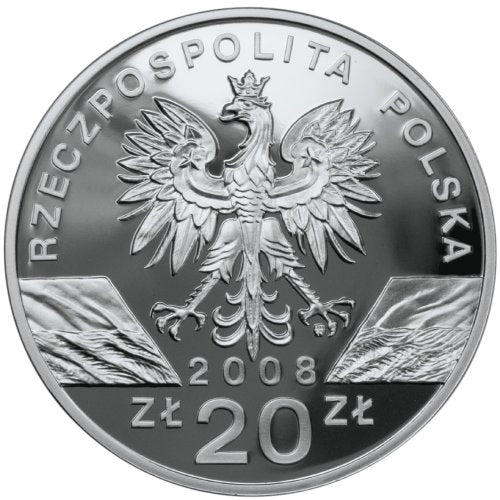 20 zł, Zwierzęta świata - Sokół wędrowny (łac. Falco peregrinus), 2008