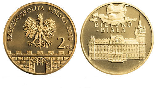 2 zł, Historyczne miasta w Polsce - Bielsko-Biała, 2008